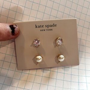 NWT Kate Spade Stud Earring TWO pack. Beautiful!
